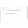 Tête de lit métal blanc 200 cm