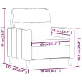 Fauteuil Noir 60 cm Tissu