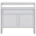 Table de bar avec 2 dessus de table Blanc 130 x 40 x 120 cm