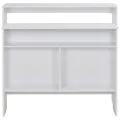 Table de bar avec 2 dessus de table Blanc 130 x 40 x 120 cm