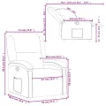 Fauteuil inclinable Noir Similicuir
