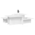 Tables basses 2 pcs blanc bois d'ingénierie