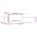 Tables basses 2 pcs blanc bois d'ingénierie