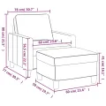 Fauteuil avec repose-pied Jaune clair 60 cm Tissu