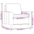 Fauteuil Jaune clair 60 cm Tissu