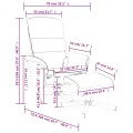 Fauteuil inclinable de massage et repose-pied gris clair tissu