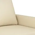 Canapé à 3 places Crème 180 cm Tissu
