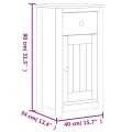 Armoire de salle de bain BERG blanc 40x34x80 cm pin massif