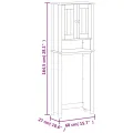 Rangement au-dessus de la cuvette BERG blanc bois massif