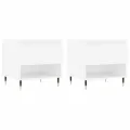 Tables basses 2 pcs blanc 50x46x50 cm bois d'ingénierie