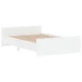 Cadre de lit avec tête de lit/pied de lit blanc 120x190 cm