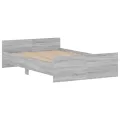 Cadre de lit tête de lit et pied de lit sonoma gris 120x190 cm
