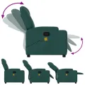Fauteuil de massage inclinable Vert foncé Tissu