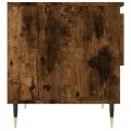 Table basse chêne fumé 50x46x50 cm bois d'ingénierie