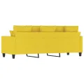 Canapé à 3 places Jaune clair 180 cm Tissu