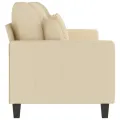 Canapé à 3 places Crème 180 cm Tissu