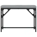 Banc à manger gris clair 62x32x45 cm acier et tissu
