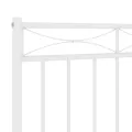 Tête de lit métal blanc 75 cm
