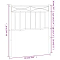 Tête de lit métal blanc 75 cm