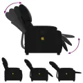 Fauteuil de massage inclinable Noir Similicuir