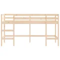 Lit mezzanine enfants échelle 90x190 cm bois pin massif