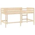 Lit mezzanine enfants échelle 90x190 cm bois pin massif