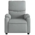Fauteuil de massage inclinable Gris clair Tissu