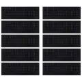 Marches d'escalier 10 pcs 25x75 cm caoutchouc