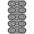 Marches d'escalier 5 pcs 25x75 cm caoutchouc