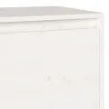 Meuble TV Blanc 140x35x40 cm Bois de pin massif