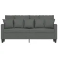 Canapé à 2 places Gris foncé 140 cm Tissu