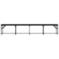 Banc à manger noir 248x32x45 cm acier et similicuir