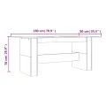 Table à dîner sonoma gris 180x90x76 cm bois d'ingénierie