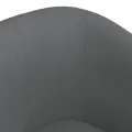 Fauteuil cabriolet avec repose-pied gris foncé tissu