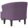 Fauteuil cabriolet avec repose-pied violet tissu