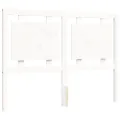 Cadre de lit avec tête de lit blanc double bois massif