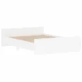 Cadre de lit avec tête de lit/pied de lit blanc 140x190 cm