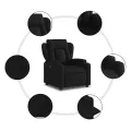Fauteuil inclinable Noir Tissu