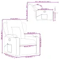 Fauteuil inclinable Noir Tissu