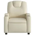 Fauteuil inclinable de massage Crème Similicuir
