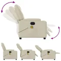 Fauteuil inclinable de massage Crème Similicuir