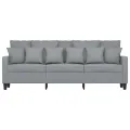 Canapé à 3 places Gris clair 180 cm Tissu