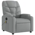 Fauteuil de massage inclinable Gris clair Tissu