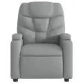 Fauteuil de massage inclinable Gris clair Tissu