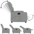 Fauteuil de massage inclinable Gris clair Tissu