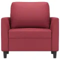 Fauteuil Rouge bordeaux 60 cm Similicuir