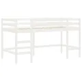 Lit mezzanine enfants et tunnel blanc/noir 90x200 cm pin massif
