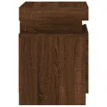 Tables de chevet et lumières LED 2 pcs chêne marron 35x39x55 cm