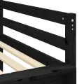 Lit mezzanine enfants et tunnel blanc/noir 90x190 cm pin massif