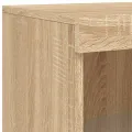 Armoire latérale avec lumières LED chêne sonoma